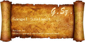 Gangel Szulamit névjegykártya